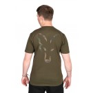 FOX KHAKI FOX HEAD LOGO T-SHIRT